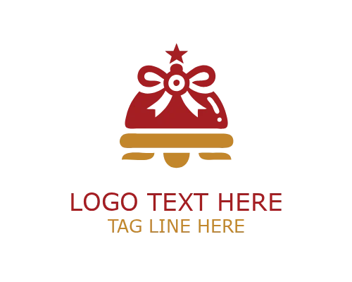 Golden Star Christmas Logo for Festive Holiday and Elegant Branding