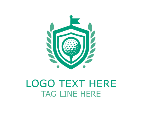 Golf Ball Circle Logo for Club and Sports Branding