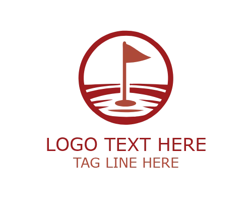 Golf Circle Emblem Logo for Club and Sports Branding