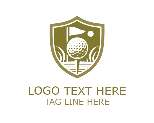 Golf Hole Flag Logo for Course and Tournament Branding
