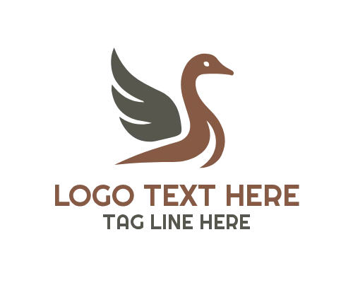 Goose Wildlife Icon Logo