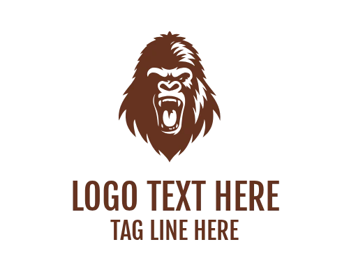 Gorilla Fury Face Logo