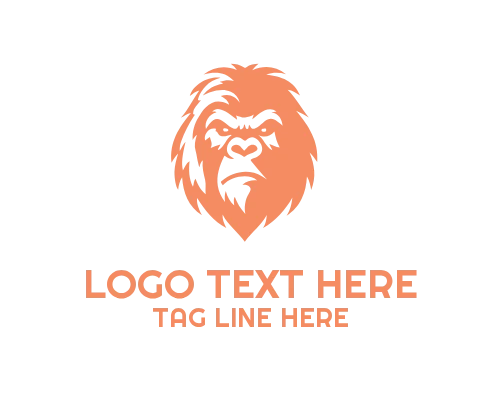 Gorilla Head Emblem Logo