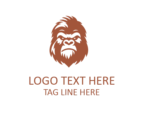 Gorilla Jungle Emblem Logo