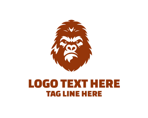 Gorilla King Head Logo
