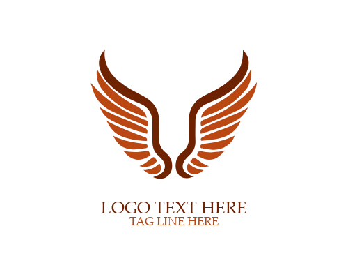Gothic Abstract Wings Logo