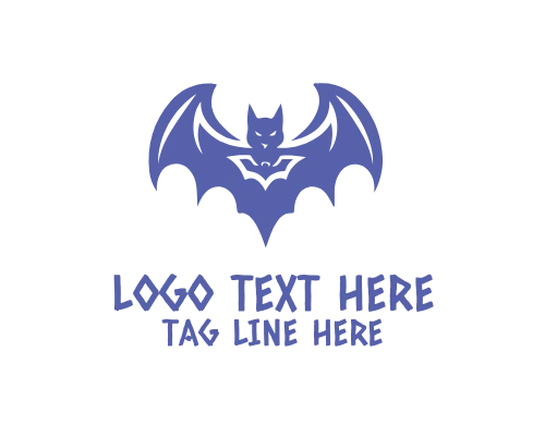 Gothic Bat Emblem Logo