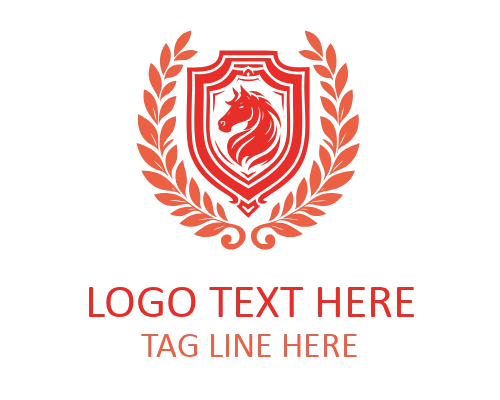 Gothic Horse Crest Logo