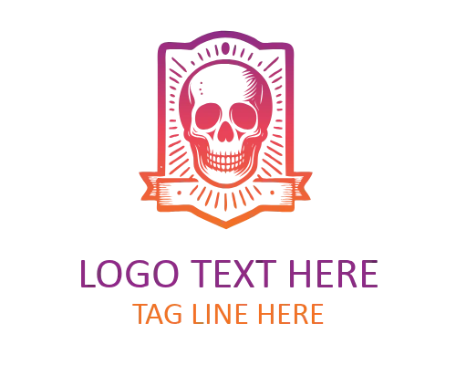 Gothic Skull Power Logo