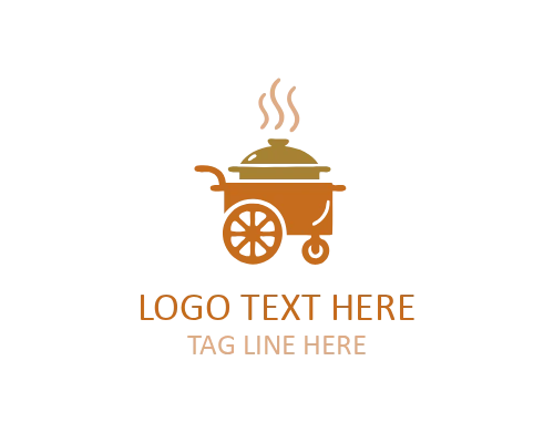 Gourmet Street Food Cart Logo for Premium Mobile Cuisine