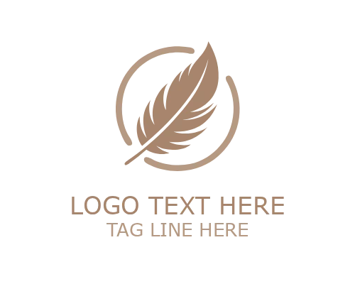 Grace Line Minimalist Feather Logo for Elegant Branding