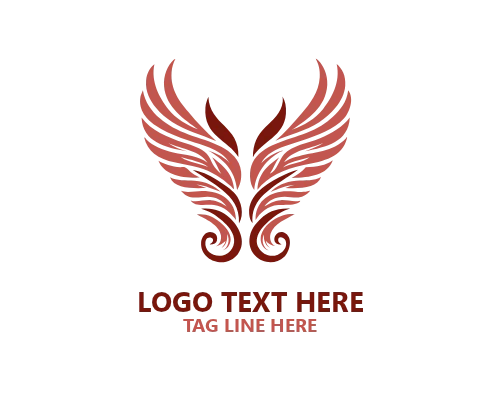 Grace Symbol Angel Wings Logo