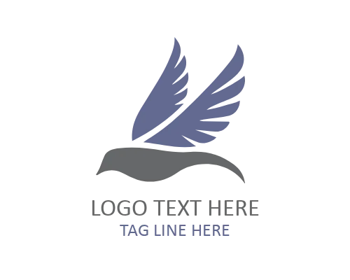 Graceful Flying Bird Elegance Logo