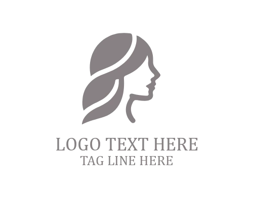 Graceful Lady Face Line Logo 