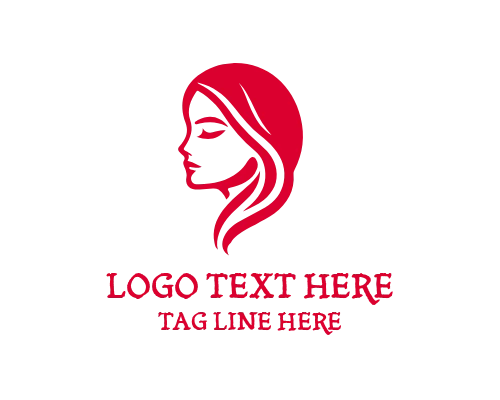 Graceful Lady Line Face Logo