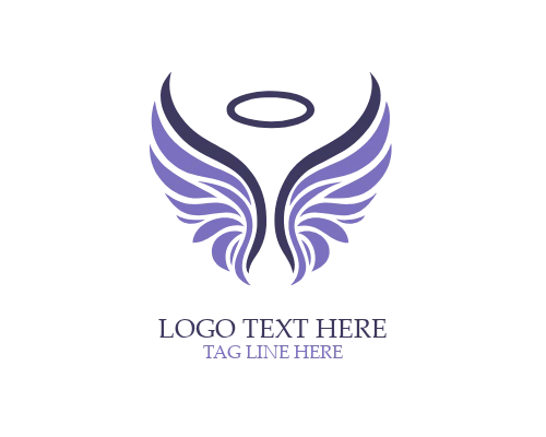 Graceful Spirit Angel Wings Logo
