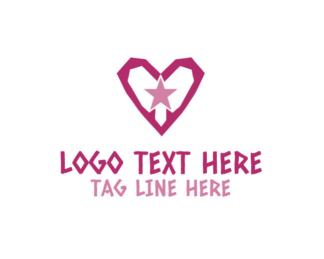  Graceful Star Heart Logo