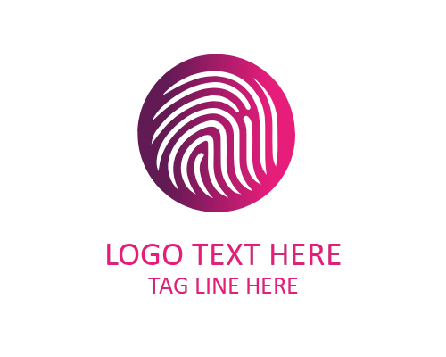 Gradient Fingerprint Logo for Modern Identity Brands