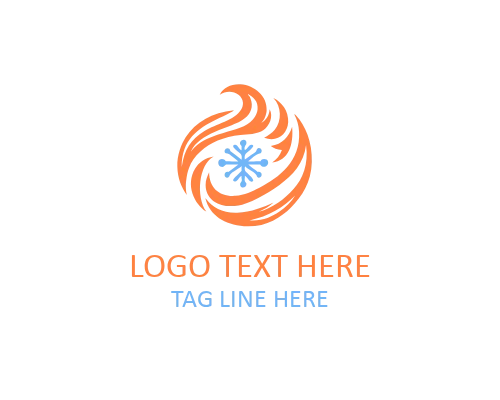Gradient Fire and Ice Logo for Modern Branding and Smooth Visual Identity