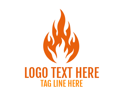 Gradient Flame Fire Logo