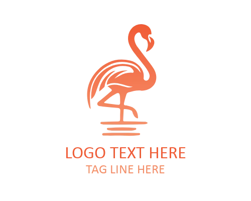 Gradient Flamingo Logo