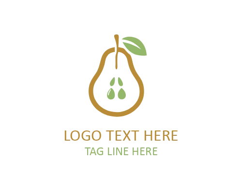 Gradient Flat Pear Logo for Modern Branding and Digital Identity