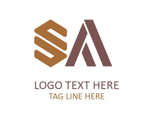 Gradient Letter S and A Logo for Creative Brand Identity