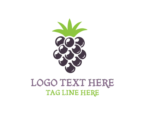 Grape Fruit Logo for Grocery and Produce Branding