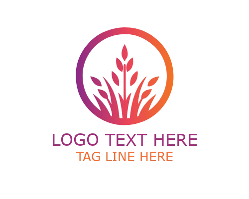  Grass Growth Icon Logo