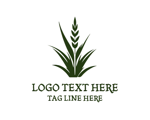 Green Blade Grass Logo for Lawn Care Companies