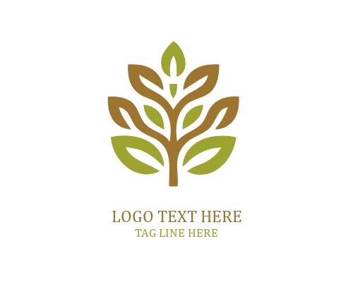 Green Brand Leaf Logo
