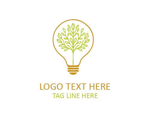 Green Bulb Tech Logo for Innovation and Digital Energy Branding
