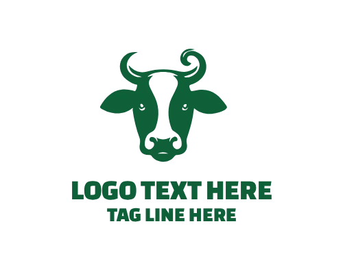 Green Cow Logo for Dairy 