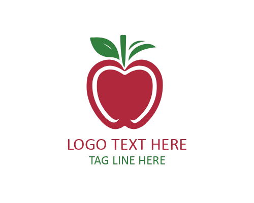 Green Eco Apple Logo