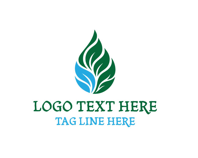 Green Eco Drop Logo