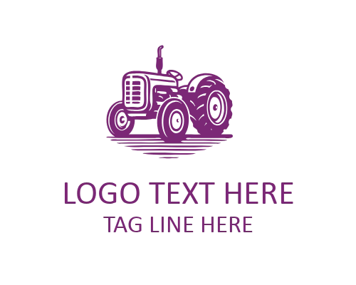 Green Farming Tractor Logo for Sustainable Agriculture Branding