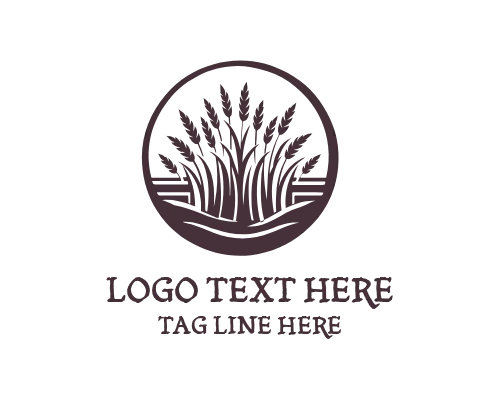 Green Field Grass Logo for Landscaping Brand