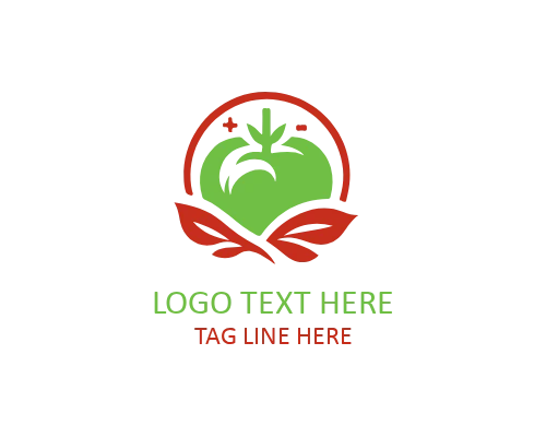 Green Flat Tomato Logo for Digital and Food Brands