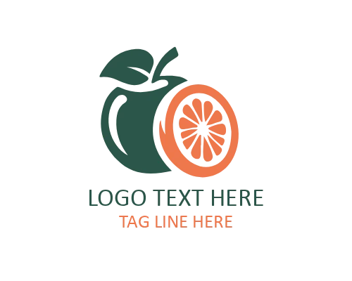 Green Fruit Logo Design for Organic Identity