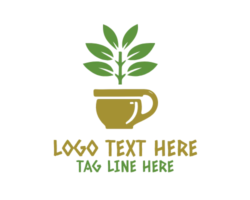Green Leaf Plant Pot Logo