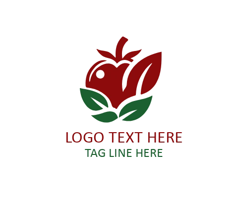 Green Leaf Tomato Logo for Digital and Food Brands