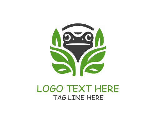 Green Nature Frog Brand Logo