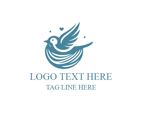 Green Nesting Bird Logo for Eco and Natural Branding