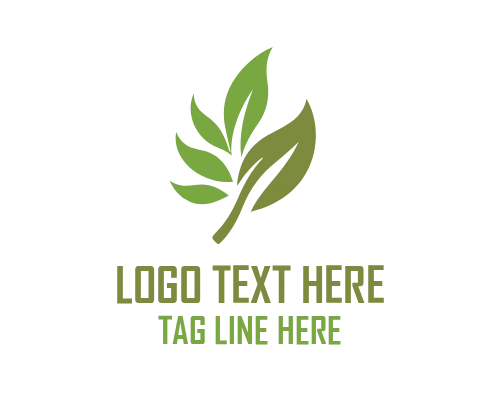 Green Plant Leaf Logo