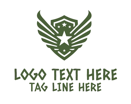 Green Weapons Shield Logo