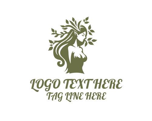 Green Woman Dryad Logo