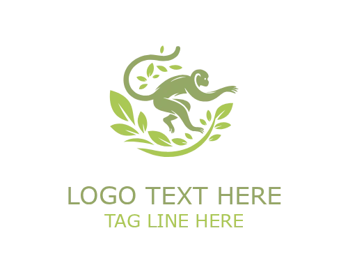 GreenJoy Leaf Monkey Logo