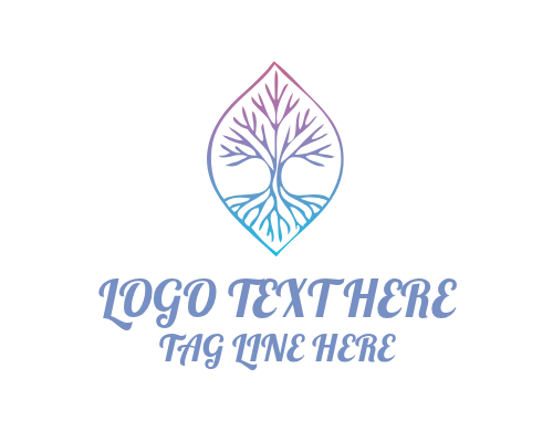  Grounded Growth Tree Roots Logo