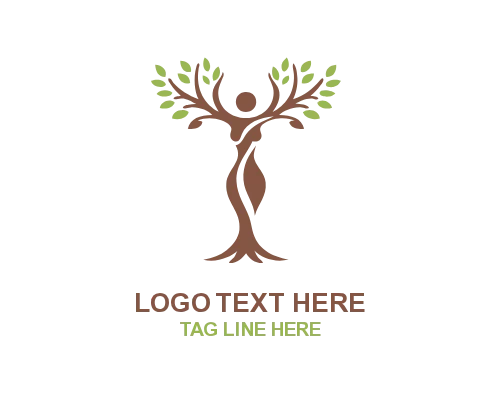 Grounded Human Tree Logo