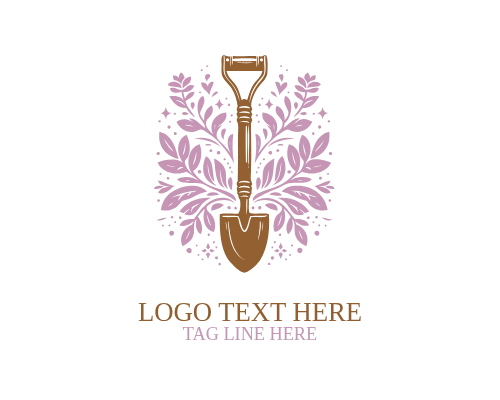 Groundwork Landscaping Shovel Logo